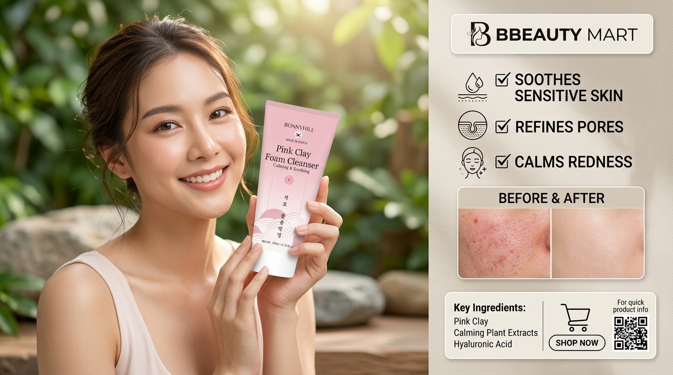 Bonnyhill Pink Clay Foam Cleanser 170ml