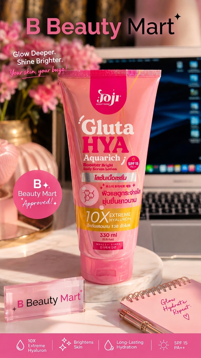 Joji Gluta HYA Aquarich Booster Bright Body Serum Lotion SPF15 PA++ (330ml)