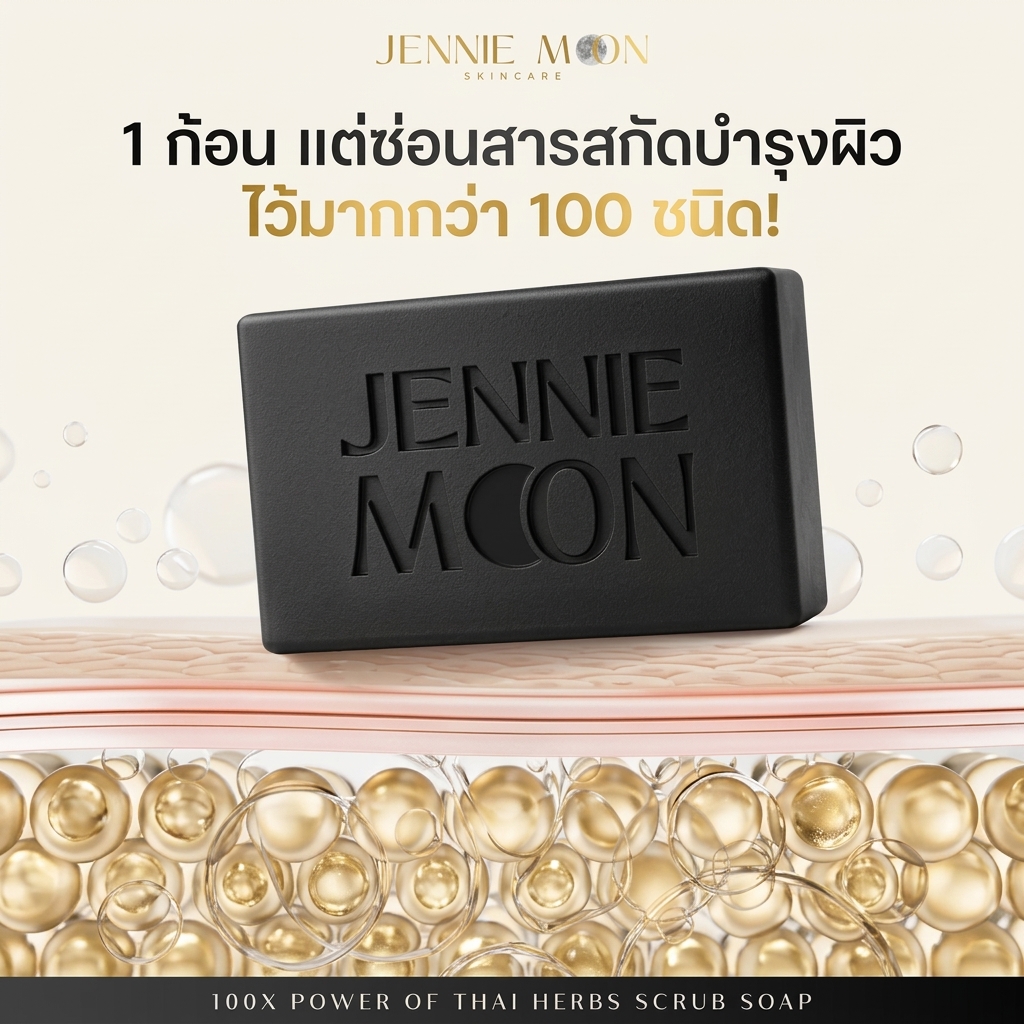 JENNIE MOON 100x Power Of Thai Herbs Scrub Soap