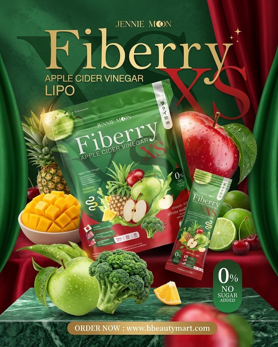 JENNIE MOON Dietary Supplement Product Fiberry Apple Cider Vinegar Lipo XS (30 sachets)