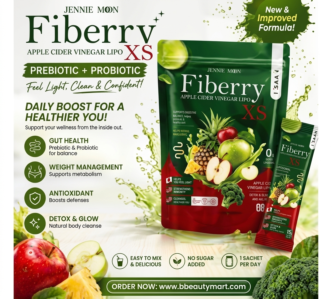 JENNIE MOON Dietary Supplement Product Fiberry Apple Cider Vinegar Lipo XS (30 sachets)