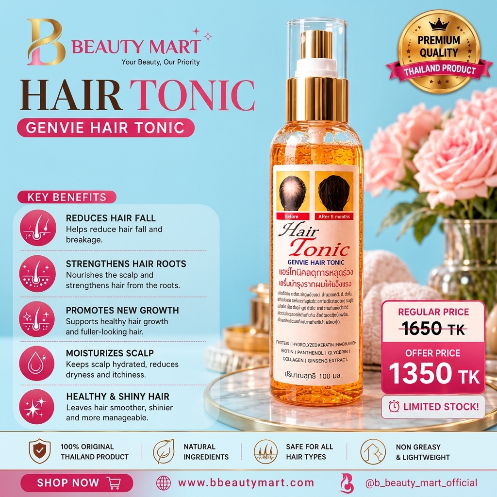 Stronger Hair Starts at the Roots with Genvie Hair Tonic120ml