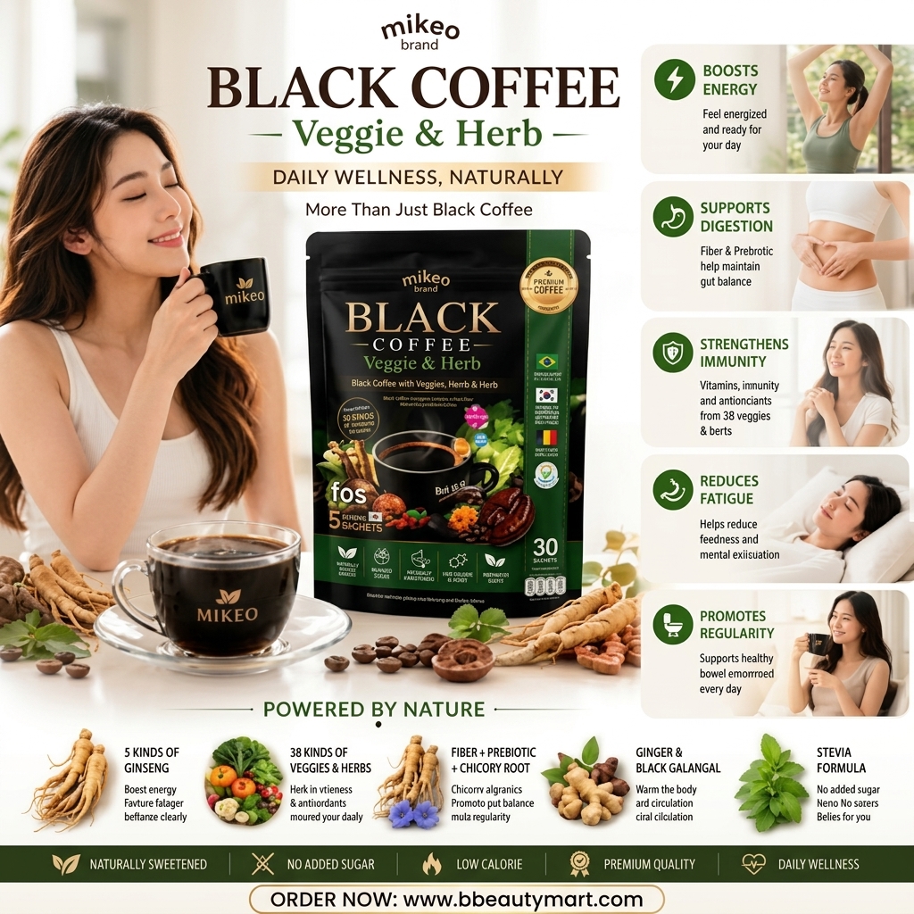 Mikeo Brand Black Coffee – Veggie & Herb