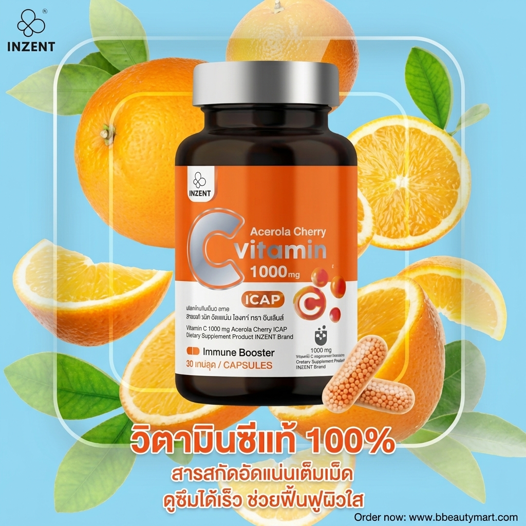 INZENT Vitamin C Acerola Cherry 1000mg60 capsule