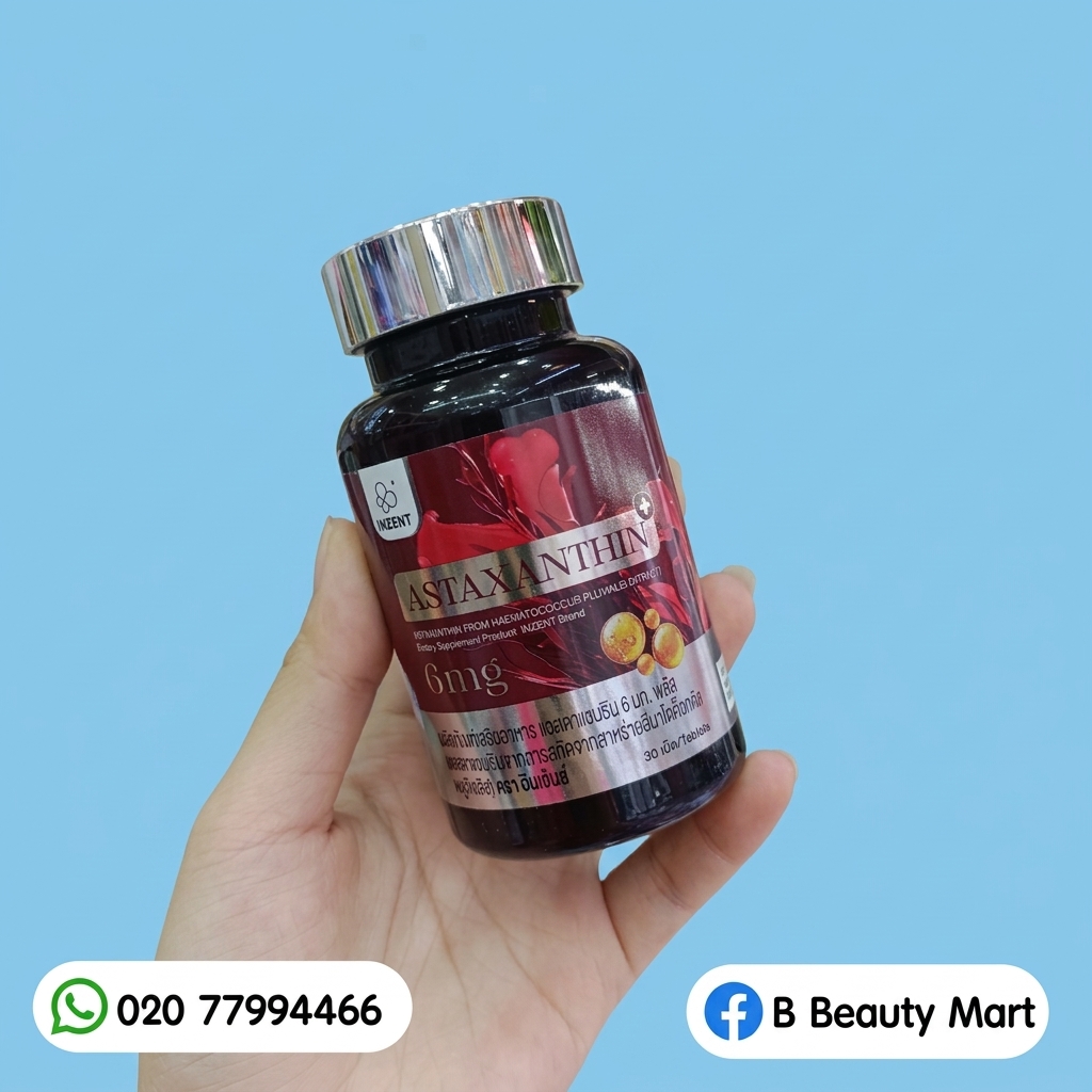 INZENT Astaxanthin 6 mg (30 Capsules) a premium supplement