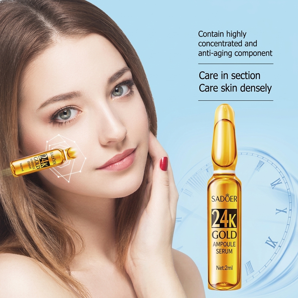  Sadoer 24k gold ampoule serum facial mask