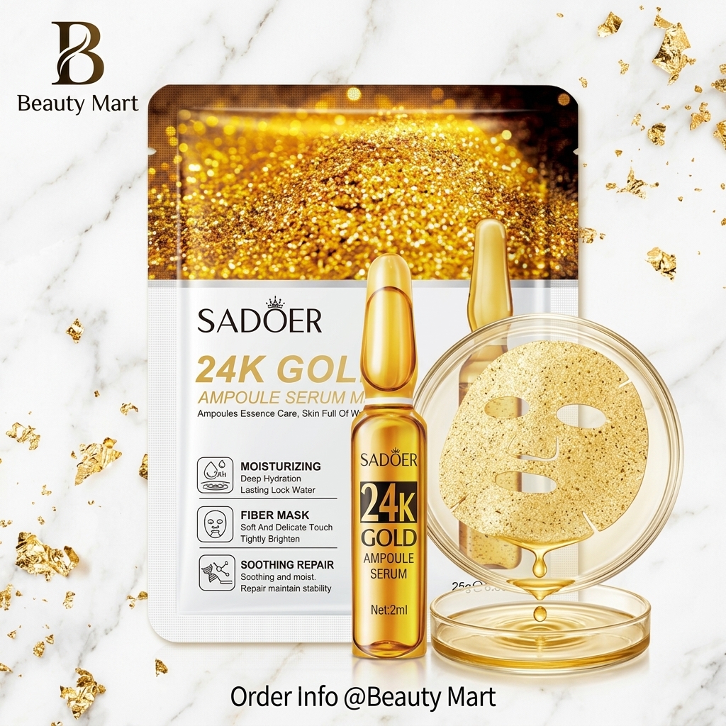  Sadoer 24k gold ampoule serum facial mask