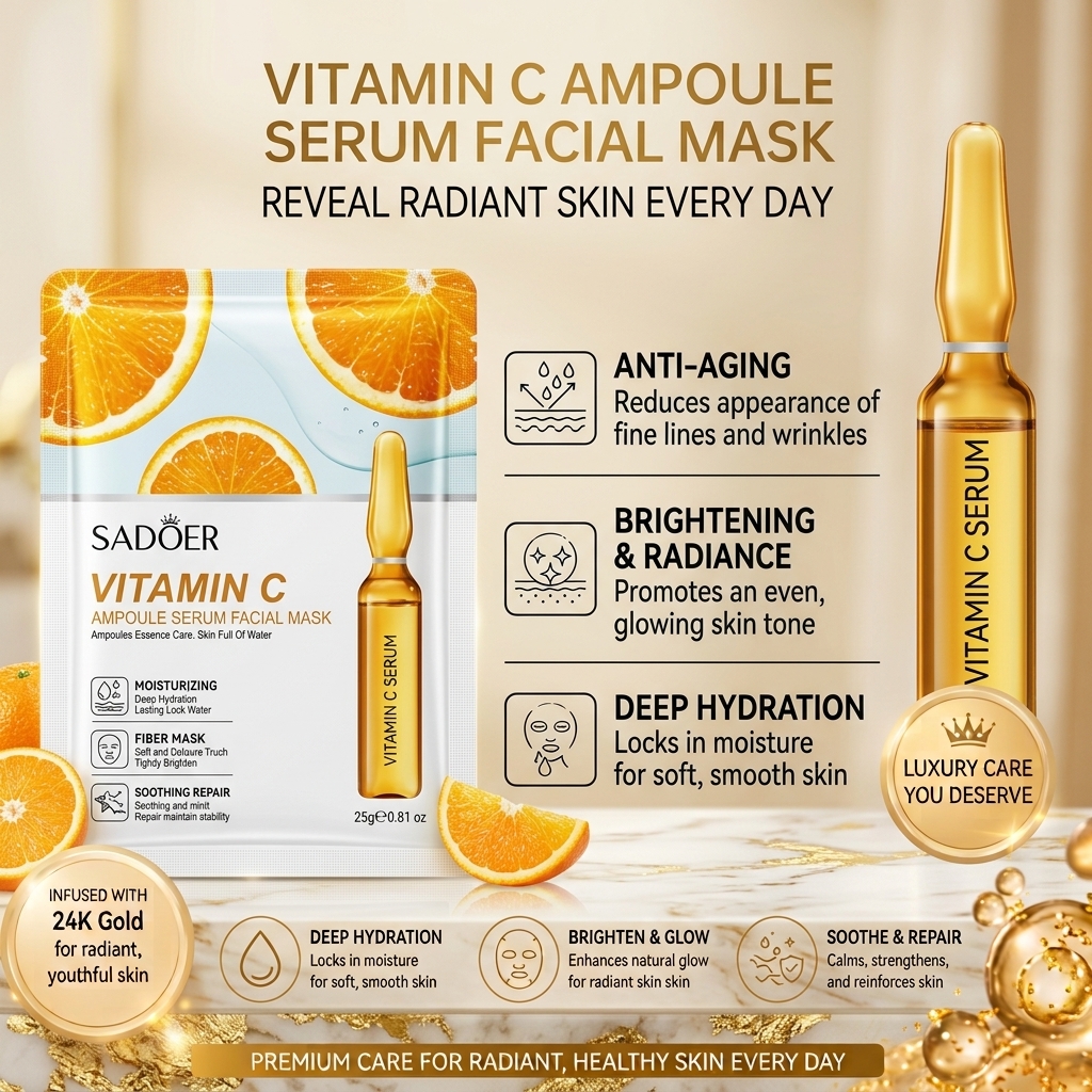  Sadoer Vitami C Ampoule Serum Facial Mask