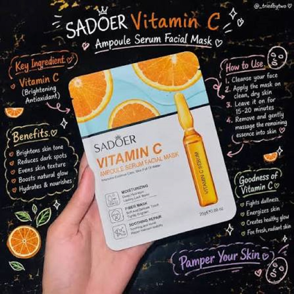  Sadoer Vitami C Ampoule Serum Facial Mask