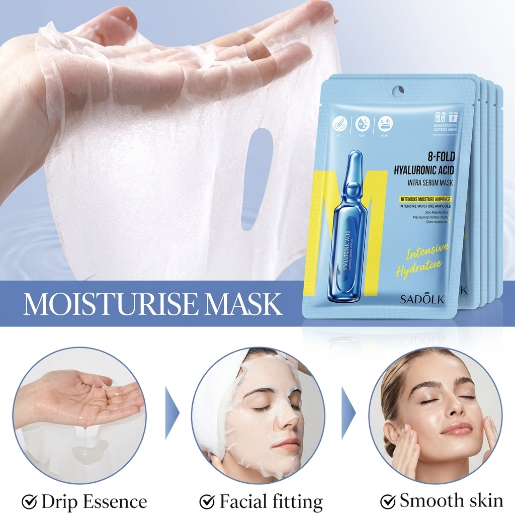 Sadoer Hyaluronic Acid Ampoule Serum Facial Mask