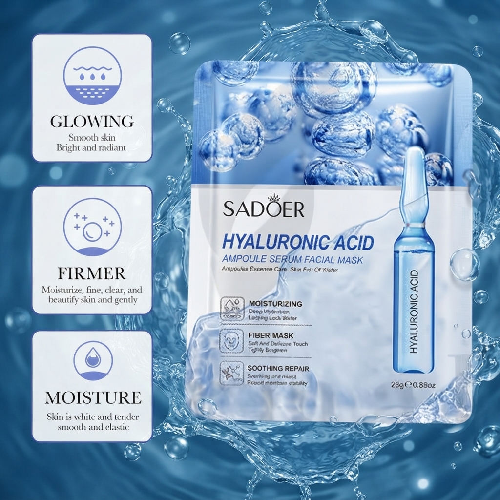 Sadoer Hyaluronic Acid Ampoule Serum Facial Mask