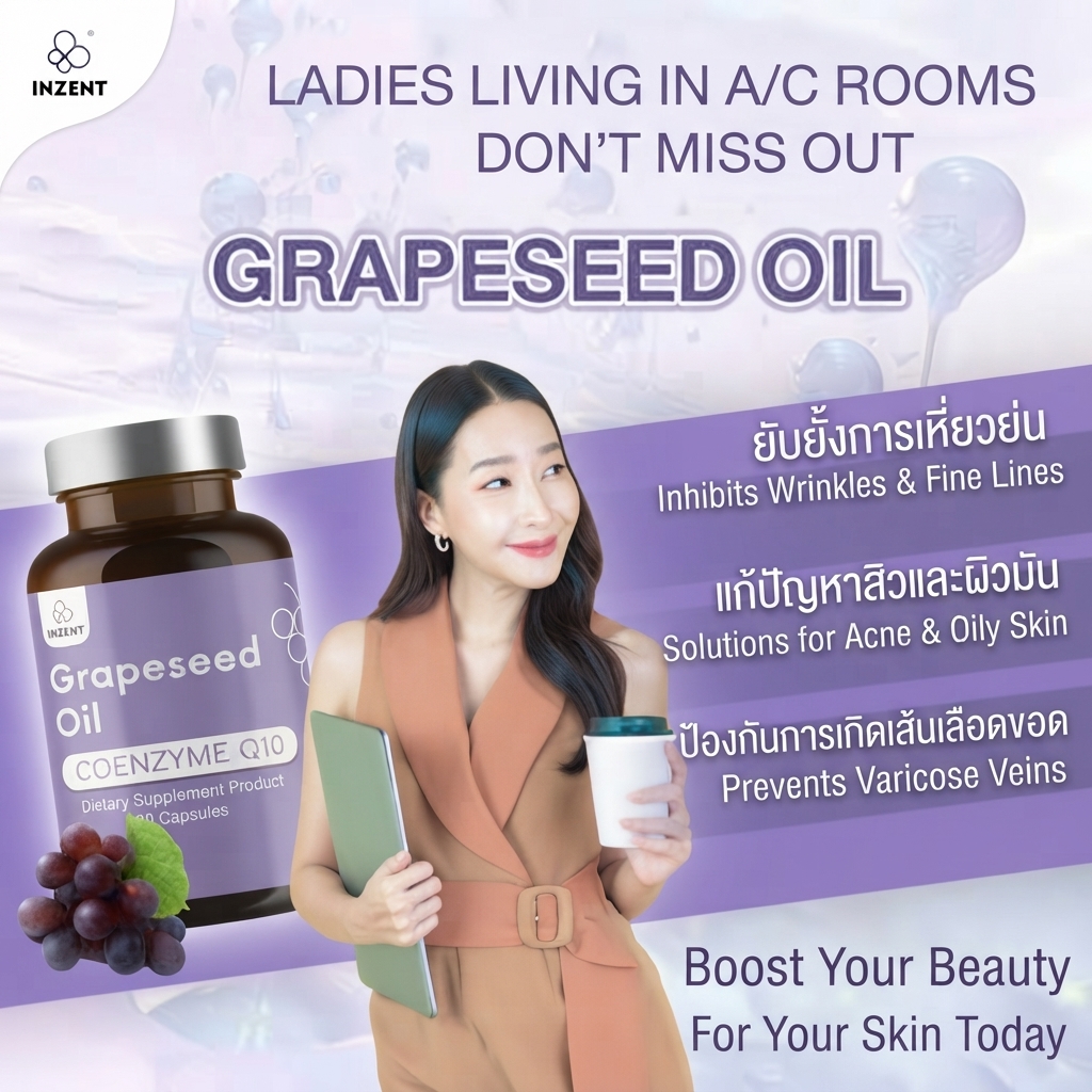  Inzent Grapeseed Oil Coenzyme Q10 dietary supplements