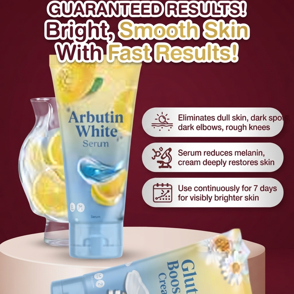 The NC Rich Arbutin White Serum and Gluta Booster Cream combo