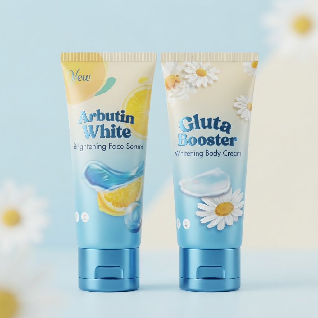 The NC Rich Arbutin White Serum and Gluta Booster Cream combo