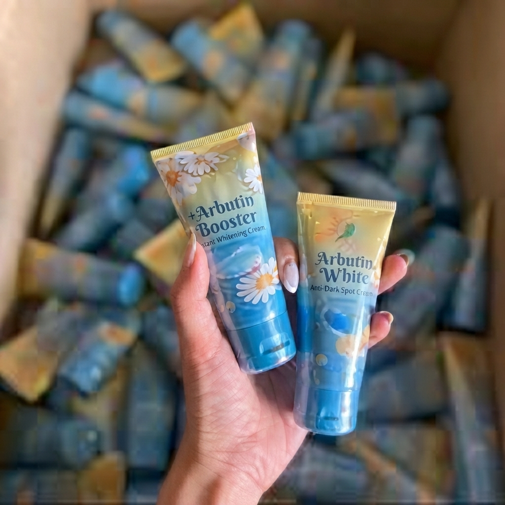 The NC Rich Arbutin White Serum and Gluta Booster Cream combo