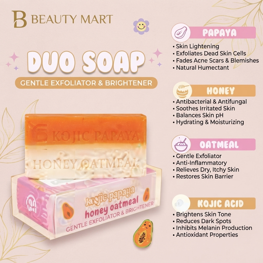 G21 Kojic Papaya Honey Oatmeal Duo Soap
