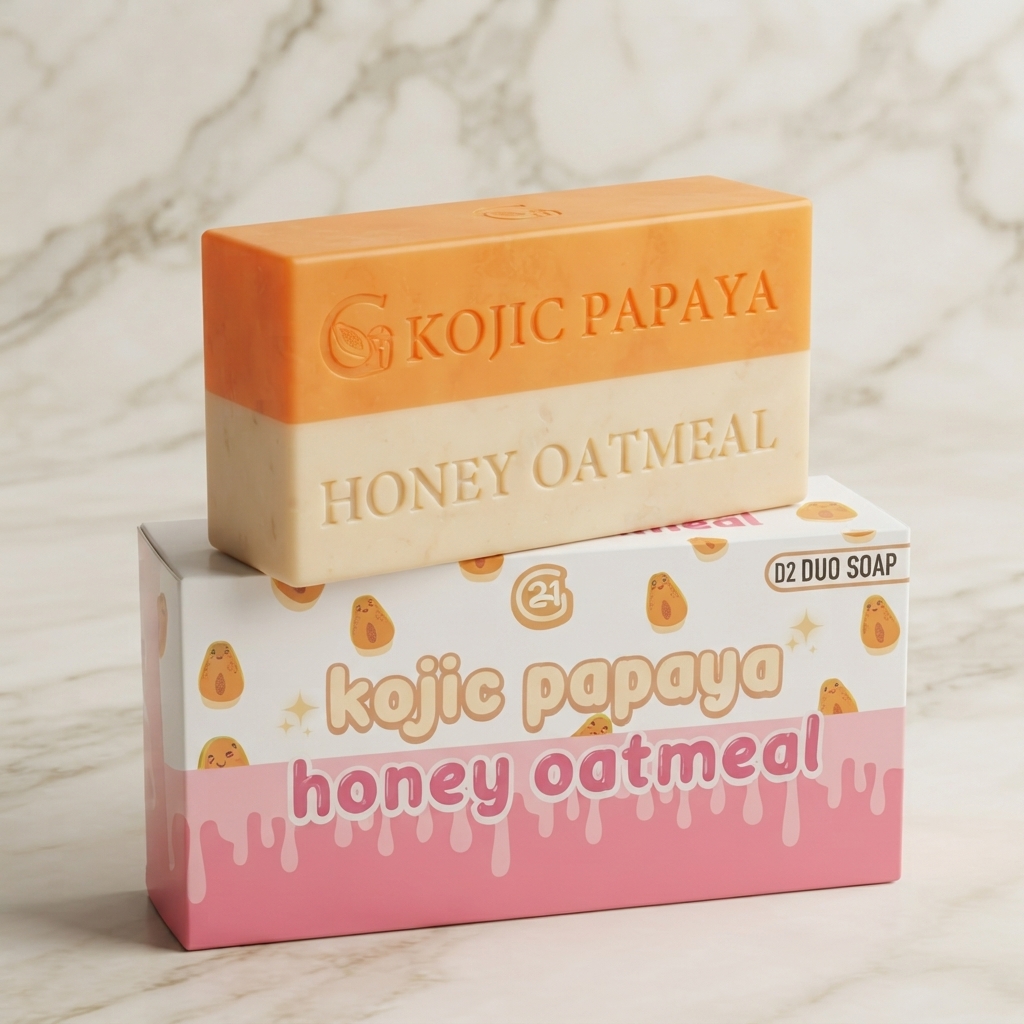 G21 Kojic Papaya Honey Oatmeal Duo Soap