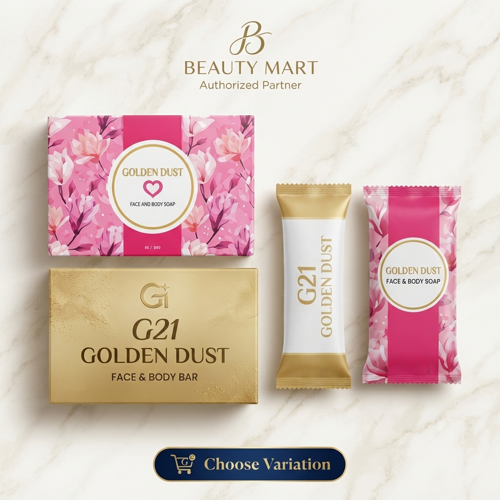 G21 Golden Dust Glass Skin Soap is a facial and body cleansing bar