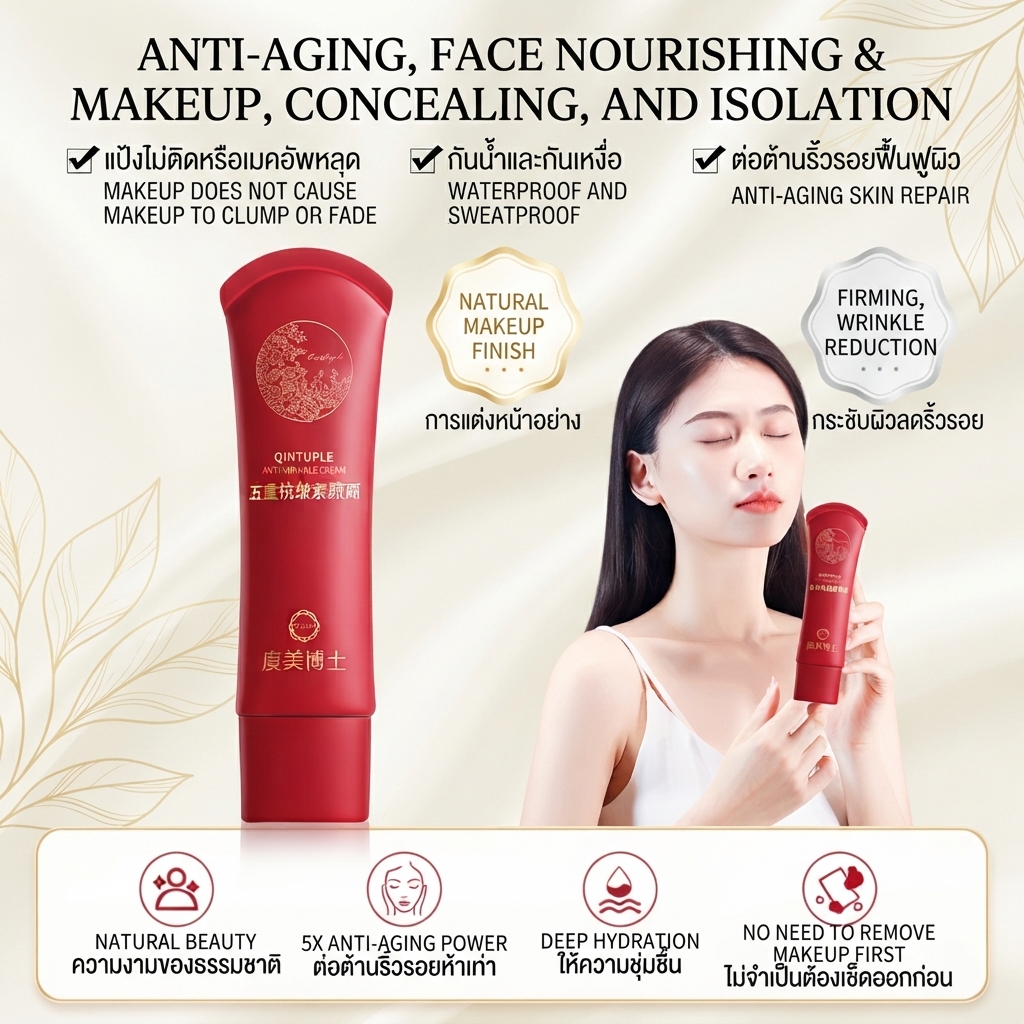 Yaping Five Heavy Anti-Wrinkle and Natural Makeup Cream 50g