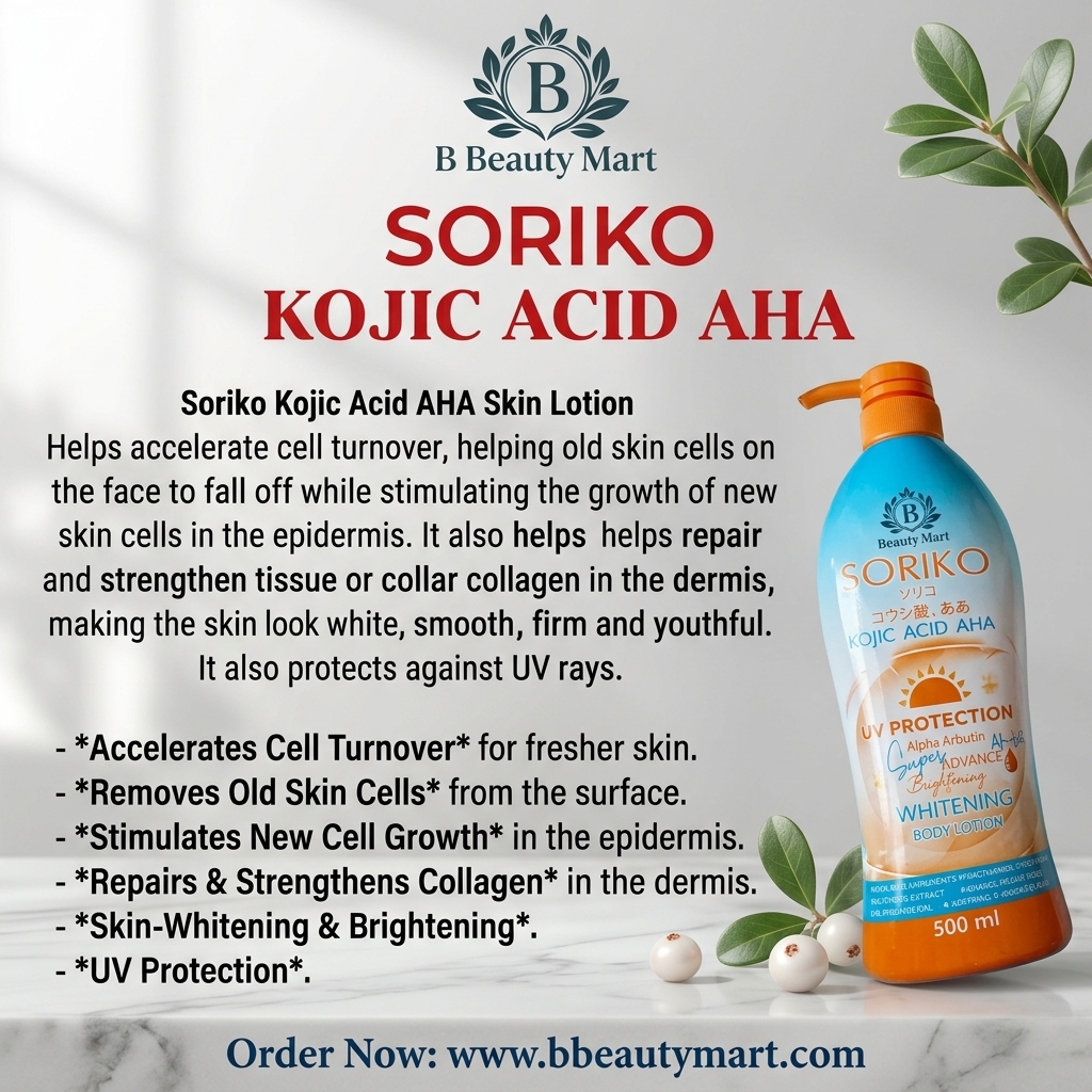 Soriko Kojic Acid AHA Whitening Body Lotion