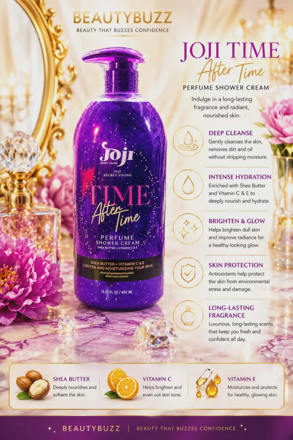 JOJI Secret Young Time After Time Perfume Shower Cream 450ml