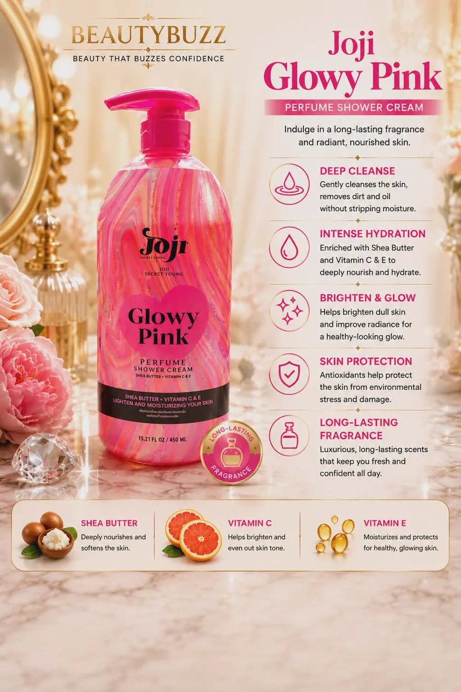 JOJI Secret Young Time After Time Perfume Shower Cream 450ml
