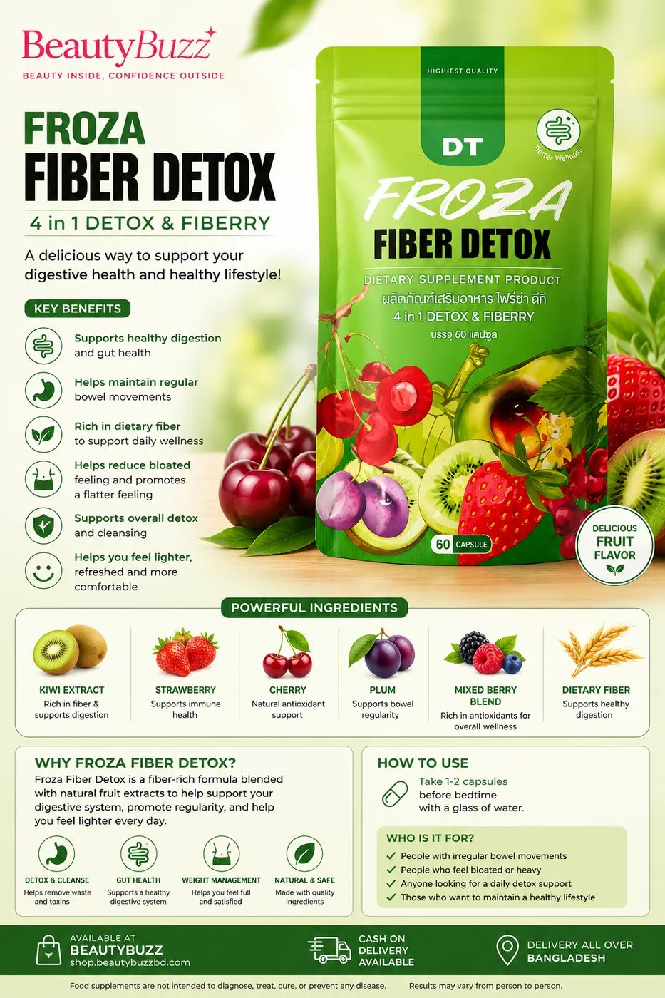 Froza Fiber Detox 60 Capsule